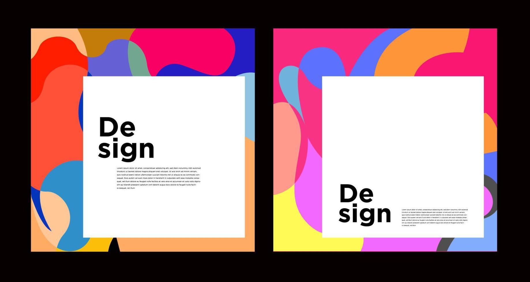Vector colorful abstract geometric and curve for banner social media template