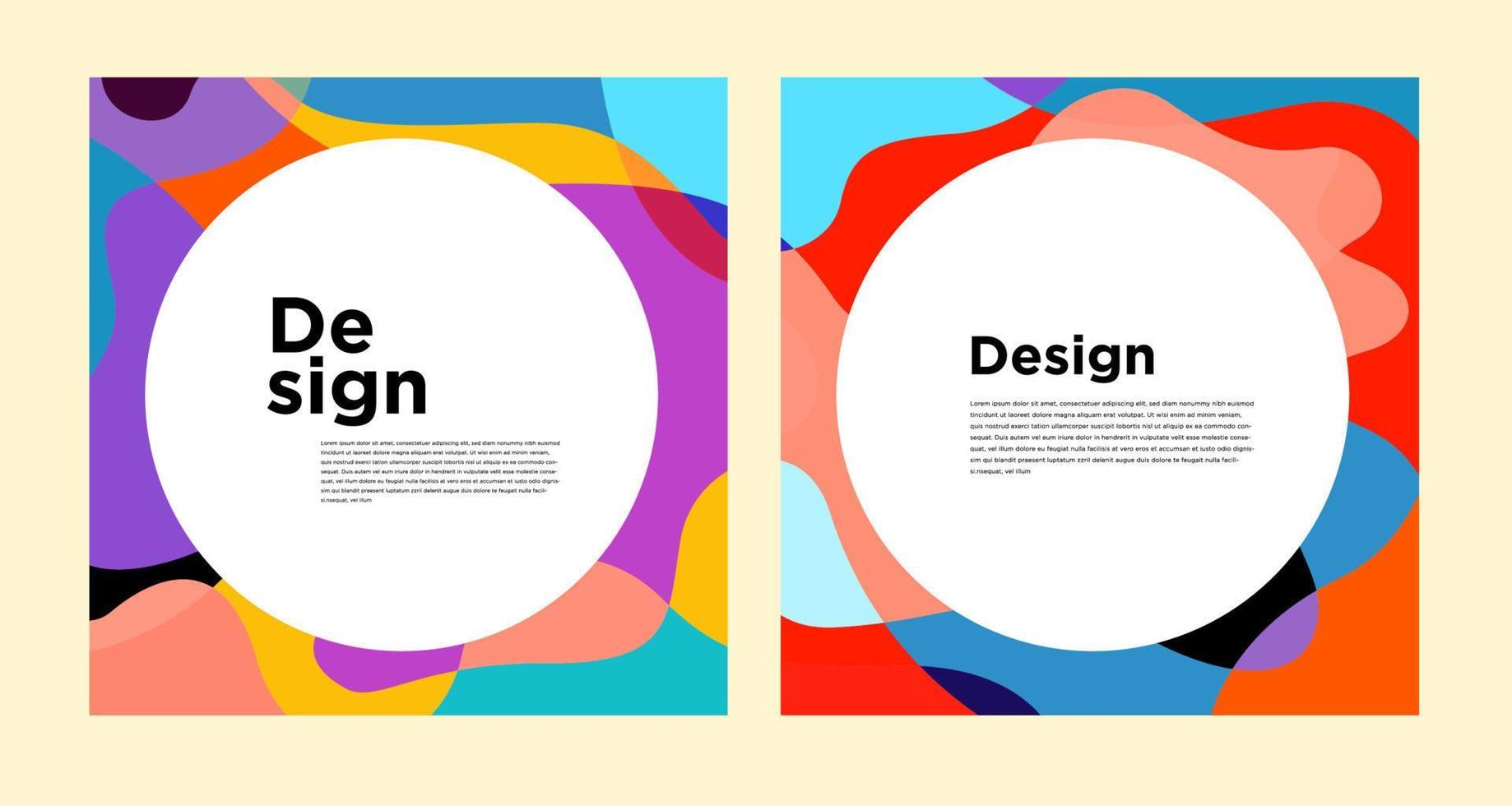 Vector colorful abstract geometric and curve for banner social media template