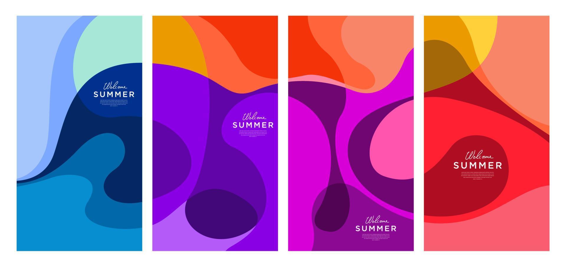 Abstract colorful summer background vector