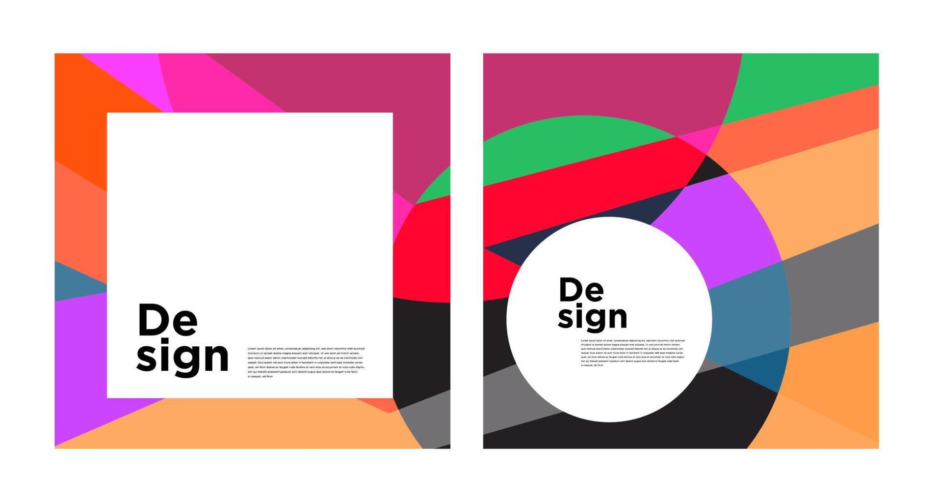 Vector colorful abstract geometric and curve for banner social media template