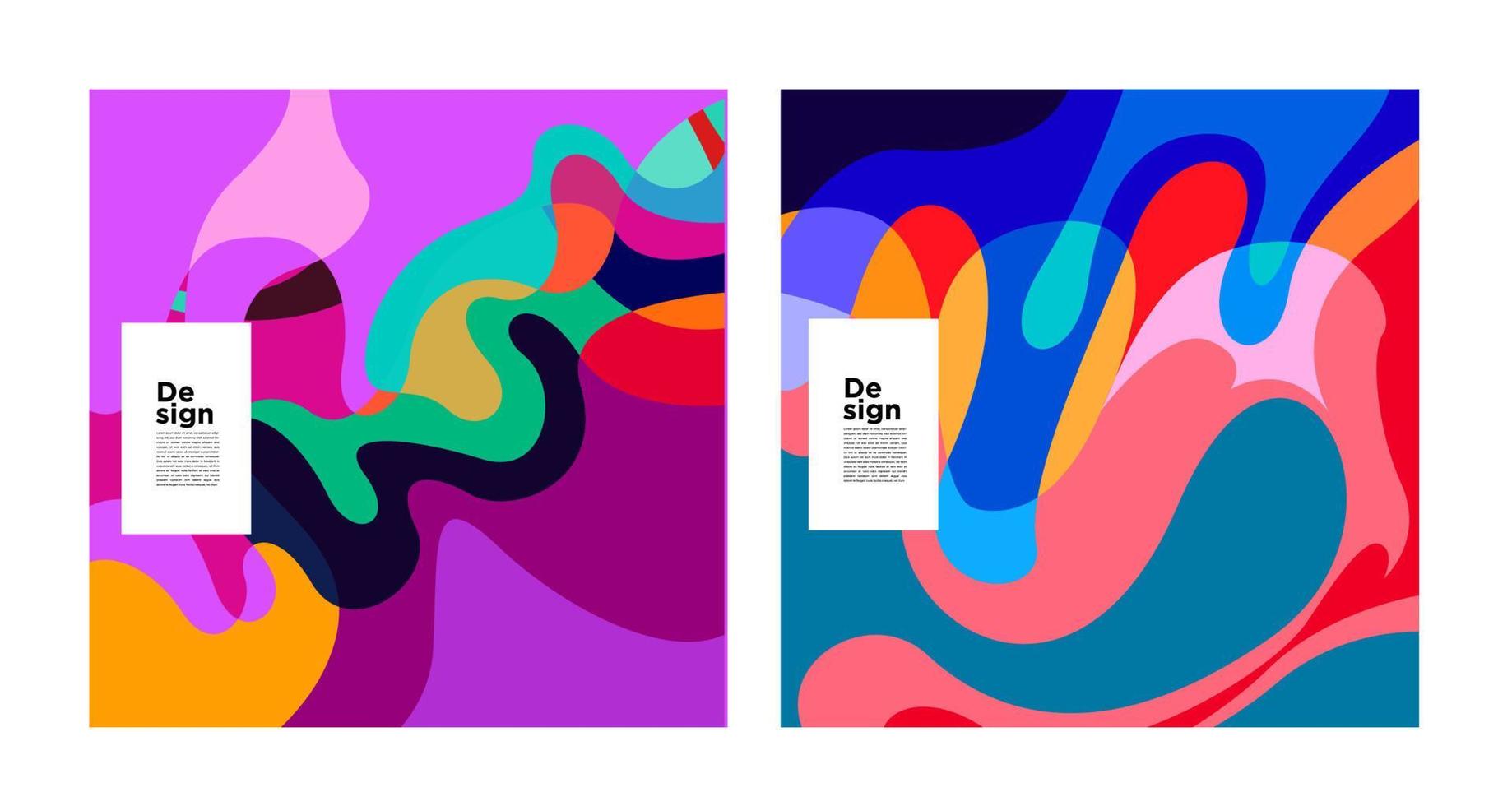 Vector colorful abstract geometric and curve for banner social media template