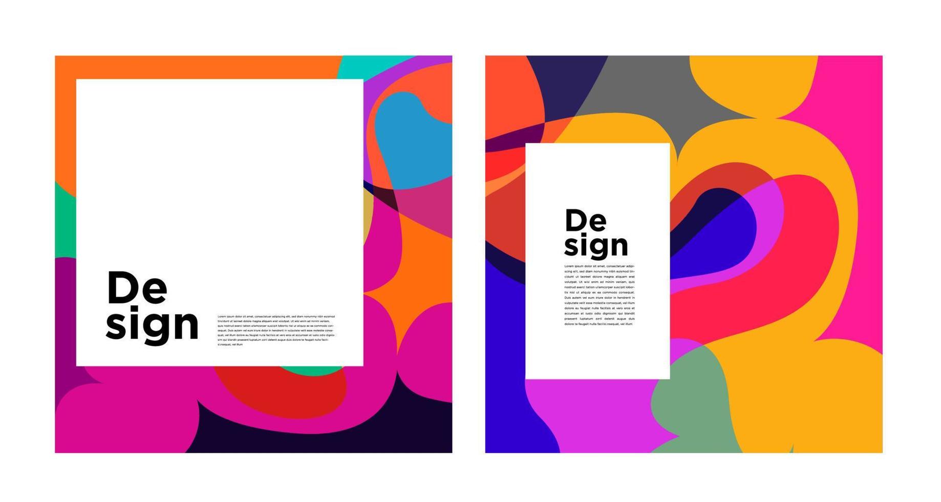 Vector colorful abstract geometric and curve for banner social media template