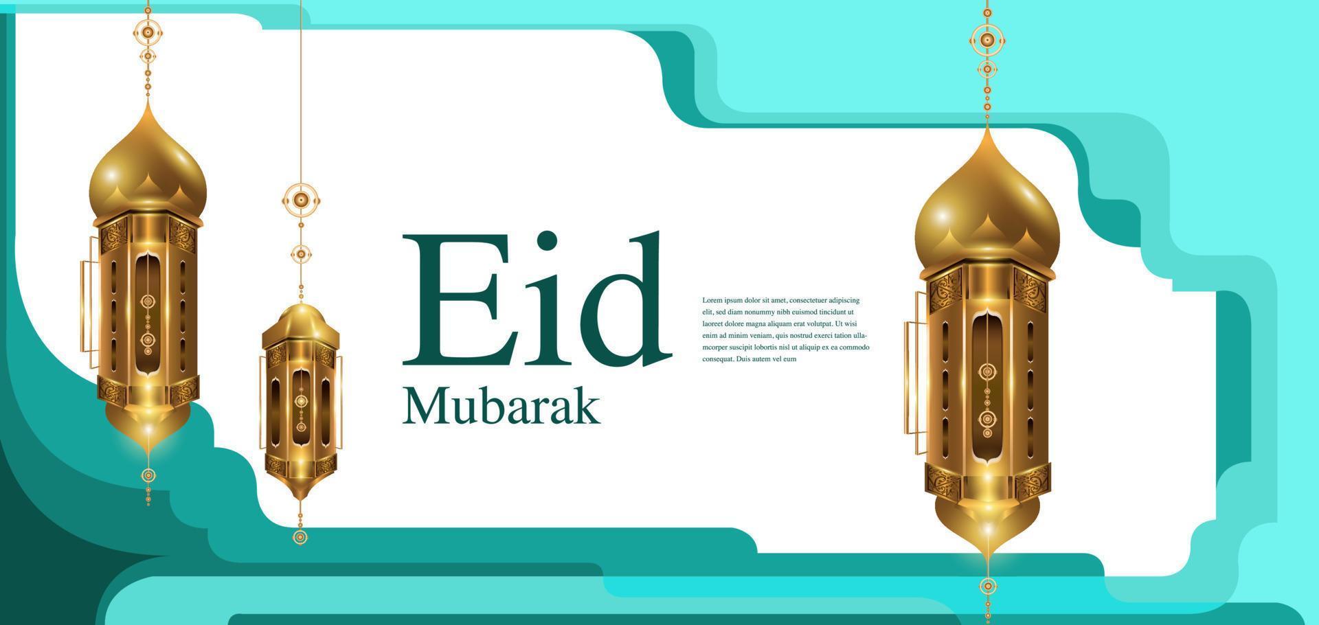 Eid mubarak islamic design illustration vector