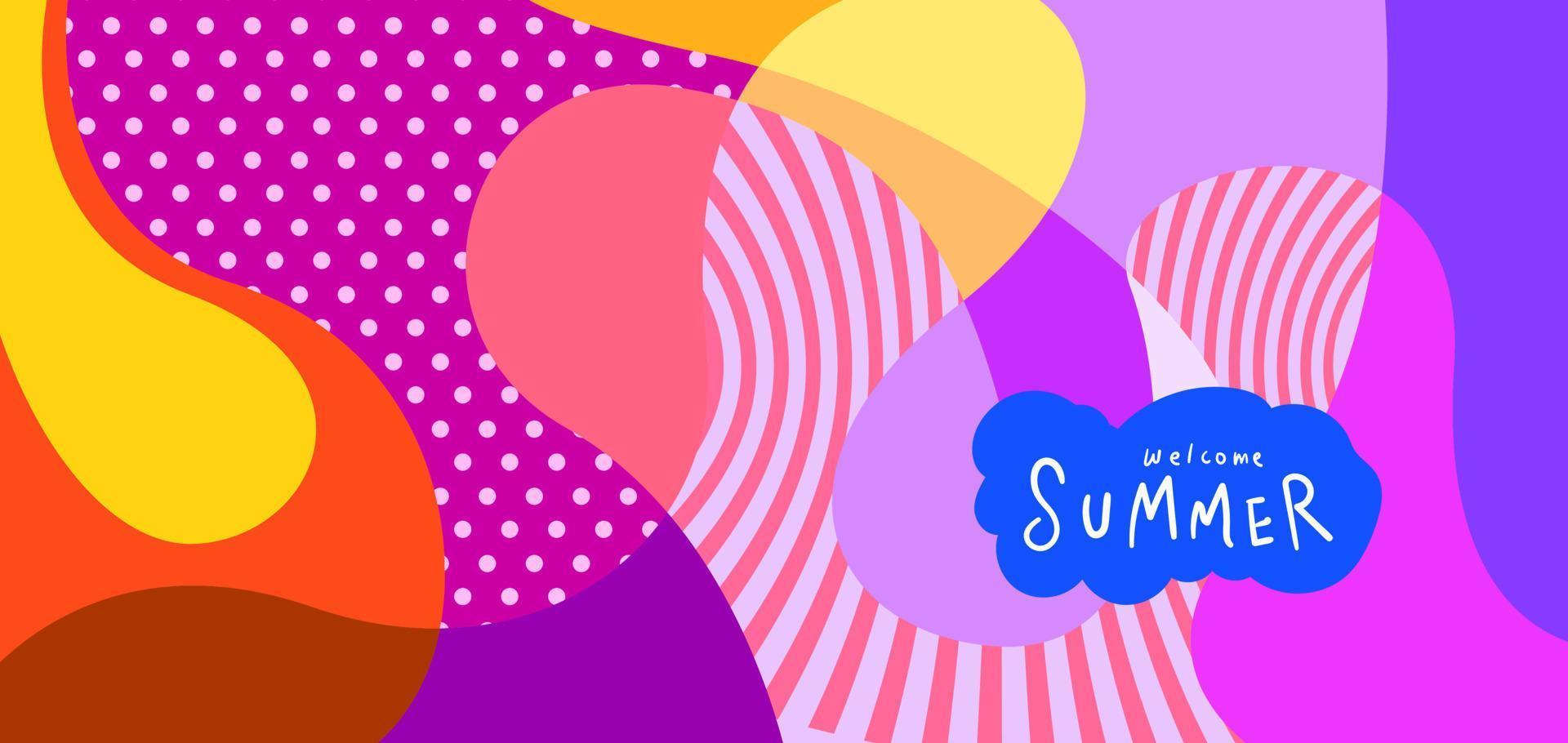 Abstract colorful summer background vector