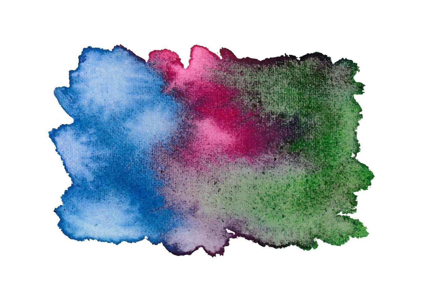 Hand-drawn colorful watercolor splash vector, Isolated watercolor splatter stain, watercolor splash stain background, vector