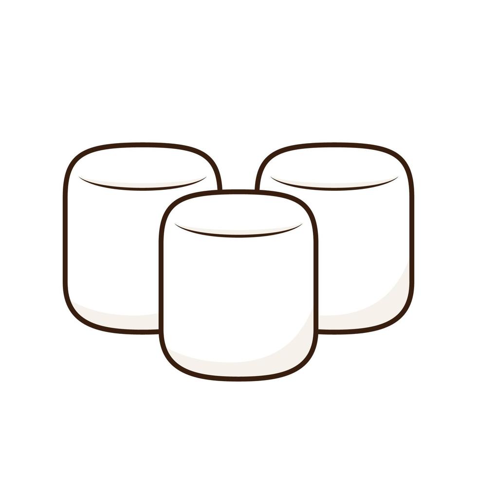 Marshmallow cartoon vector. Marshmallow logo design. Marshmallow ...