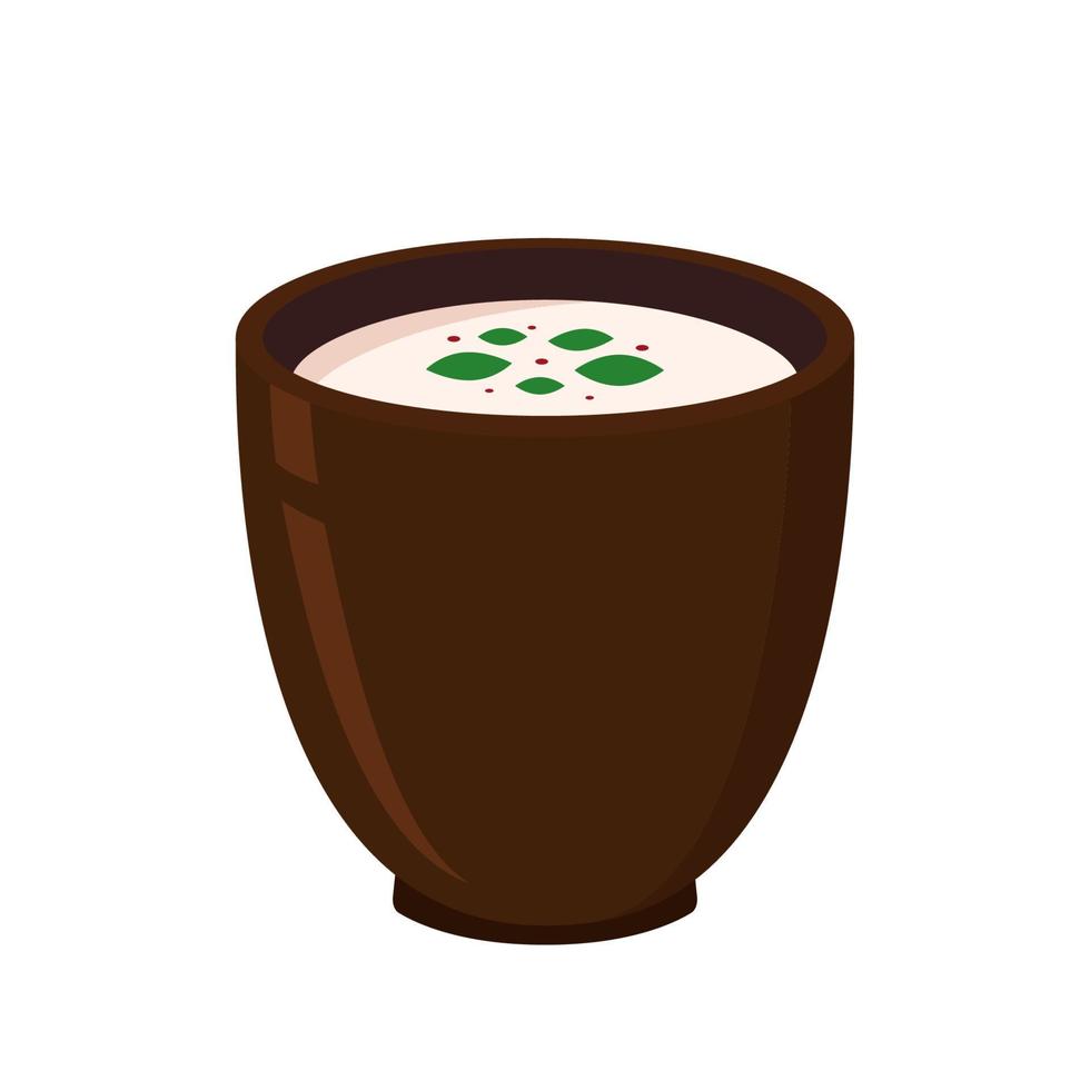 Lassi Indian Drink Hand Drawn Vector. Indian drink. vector