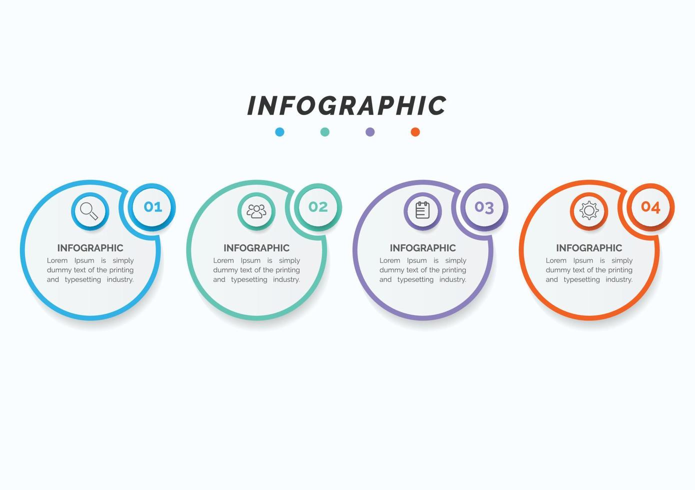 visualización de datos comerciales. diagrama del proceso. elementos abstractos de gráfico, diagrama con 4 pasos, opciones, partes o procesos. infografía de plantilla de negocio vectorial, diseño, vector, 2,3,4,5,6, vector