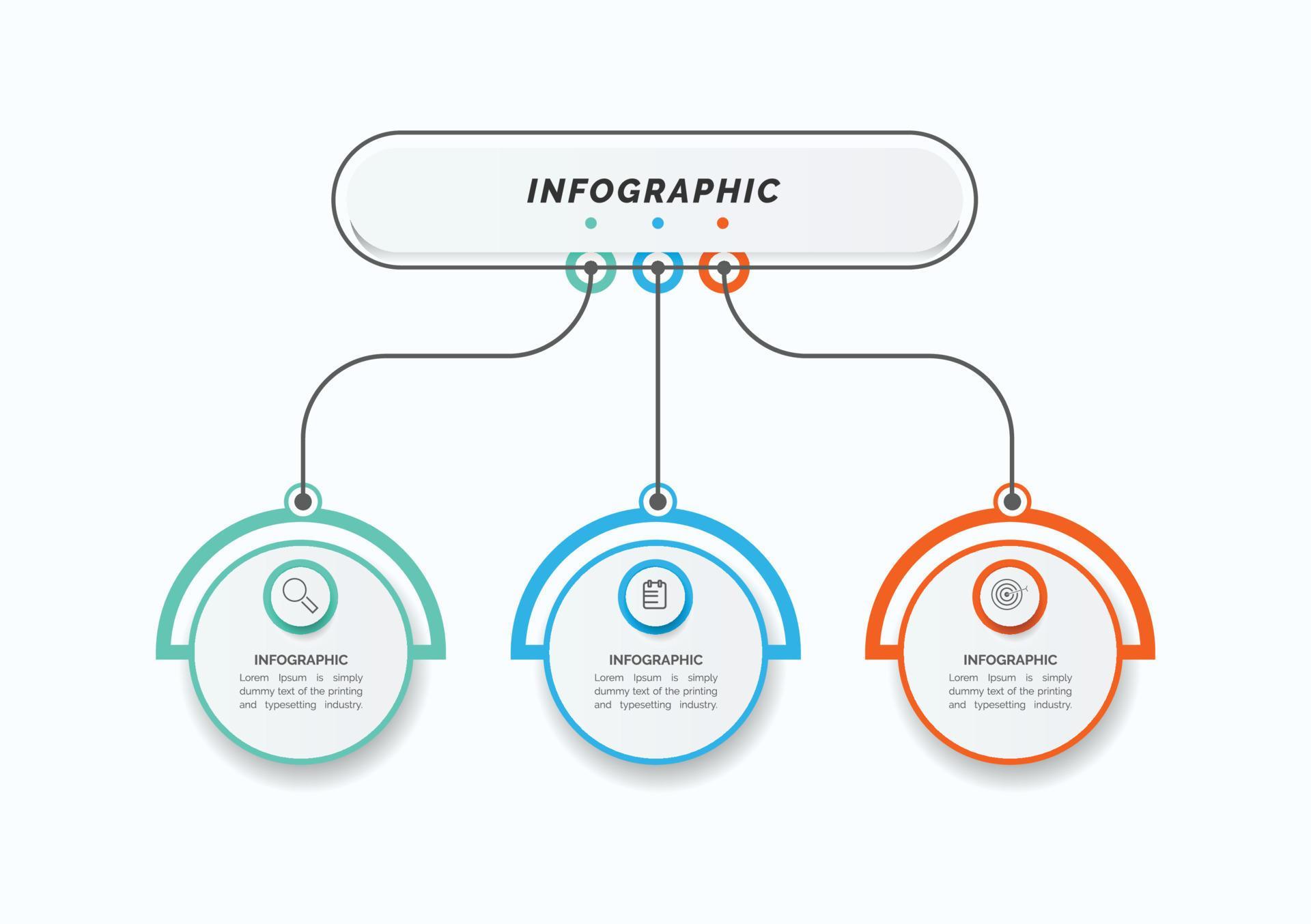 Business data visualization. Process chart. Abstract elements of graph ...
