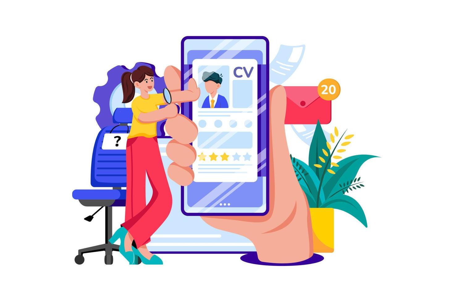 Job Recruitment Application vector