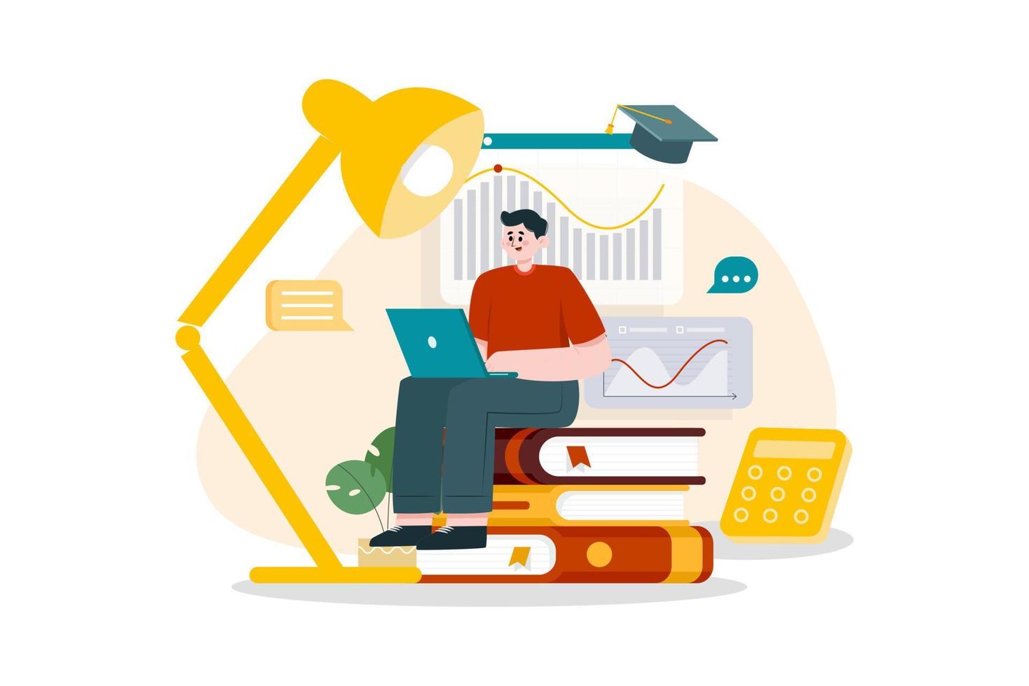 Investment Education Illustration concept vector