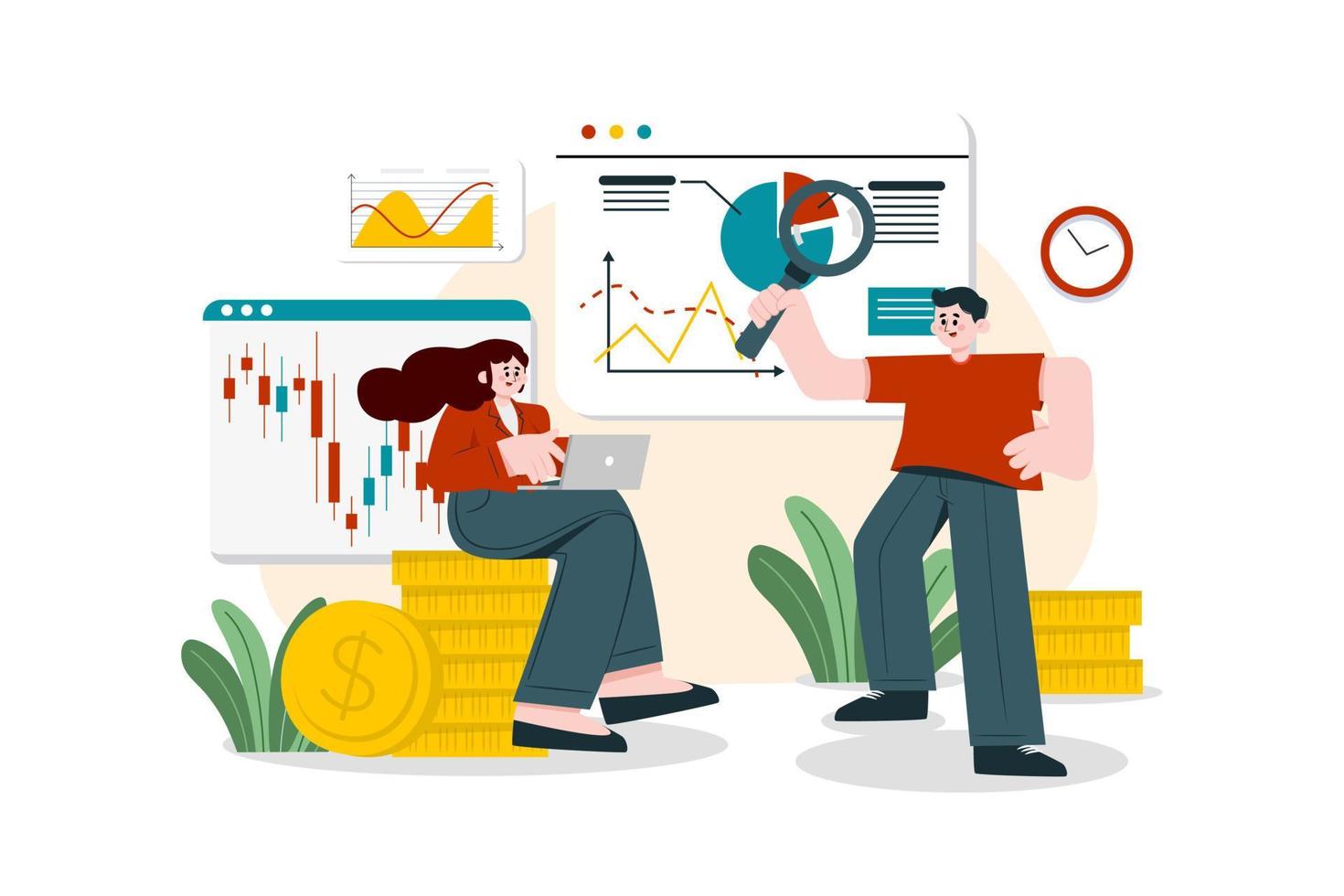 Stock Market analysis vector