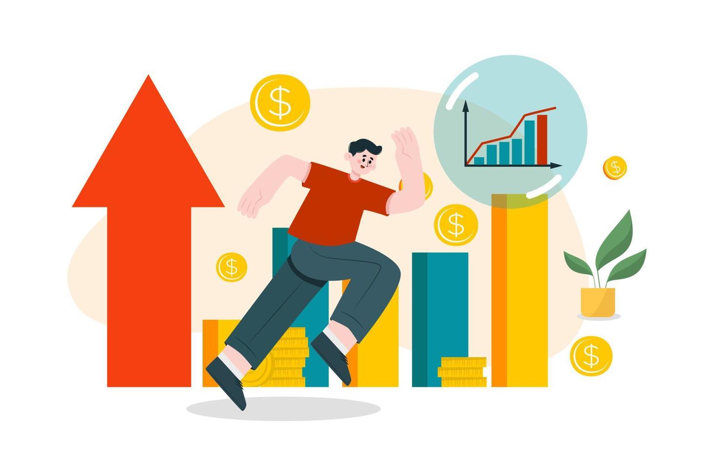 Stock Market Bubble vector