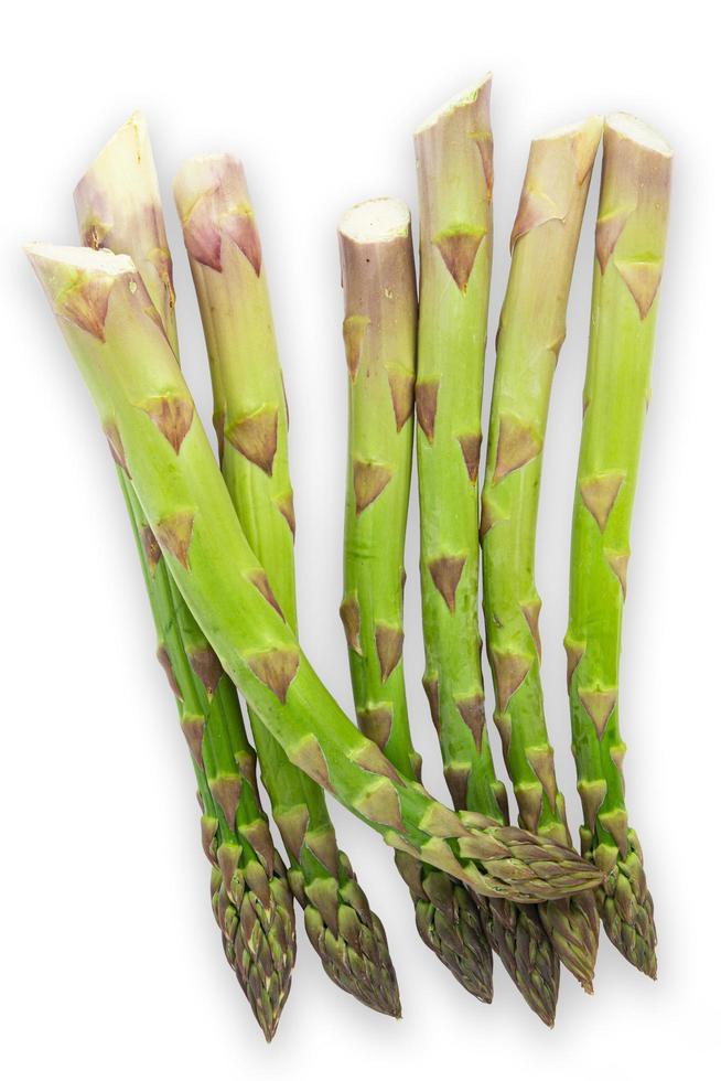 Vegetarian fresh green asparagus. vegetable on white photo