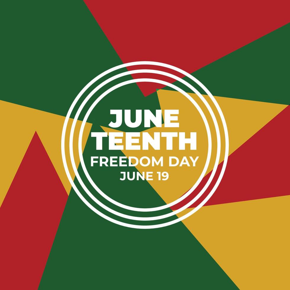 Juneteenth African-American Freedom Independence Day. Freedom or Emancipation day. Design for Banner, Background and others. Vector illustration