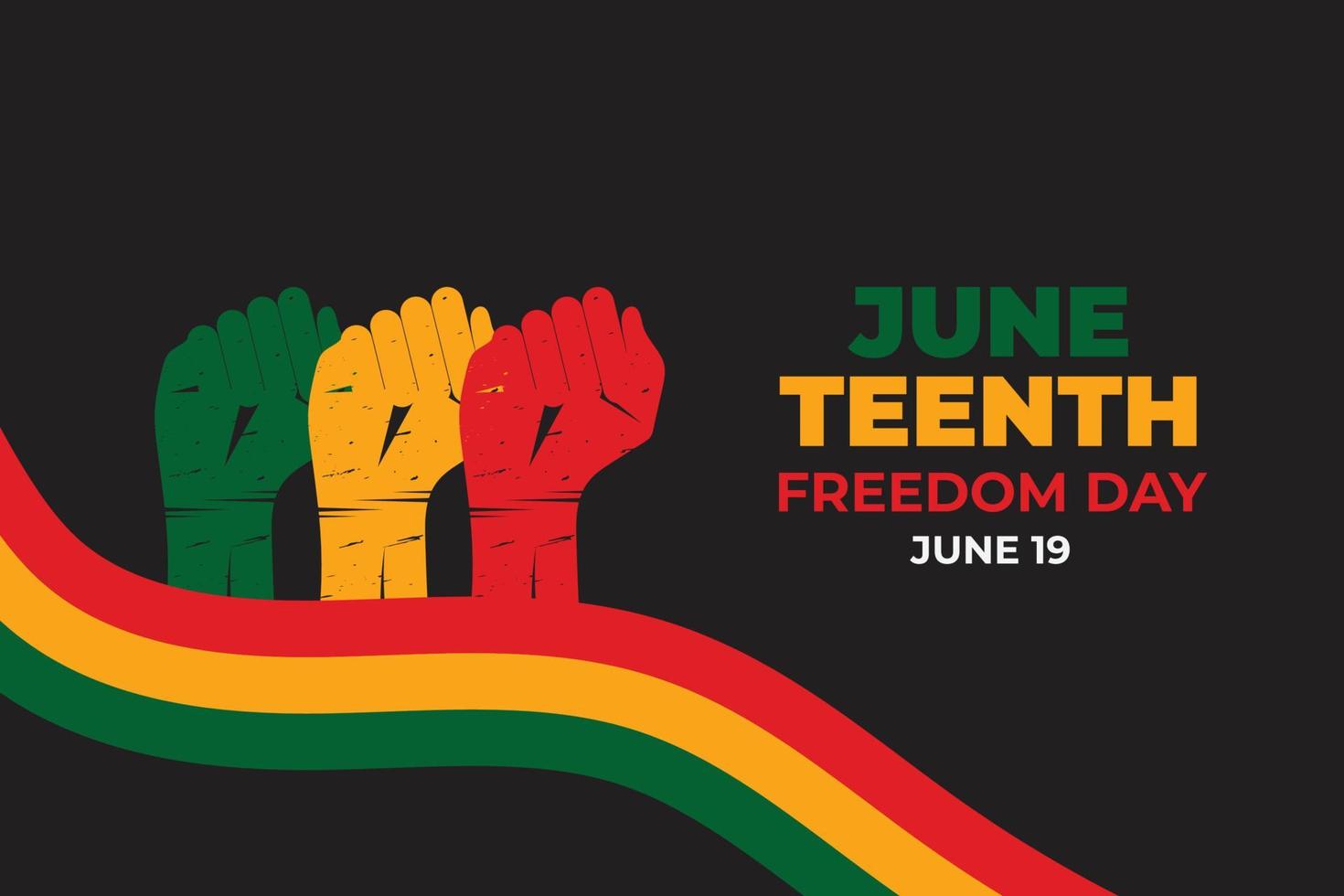 Juneteenth African-American Freedom Independence Day. Freedom or Emancipation day. Design for Banner, Background and others. Vector illustration