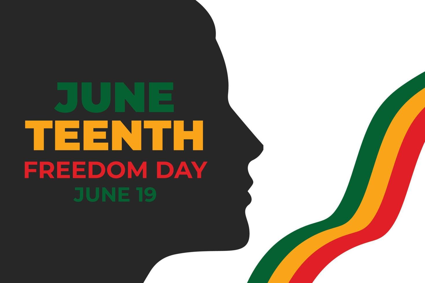 Juneteenth African-American Freedom Independence Day. Freedom or Emancipation day. Design for Banner, Background and others. Vector illustration