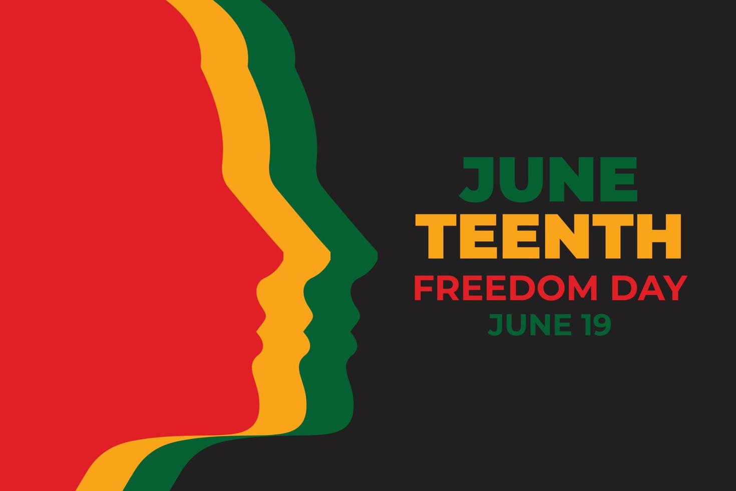 Juneteenth African-American Freedom Independence Day. Freedom or Emancipation day. Design for Banner, Background and others. Vector illustration