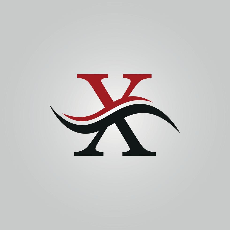 X letter logo with carve free vector file Free Vector