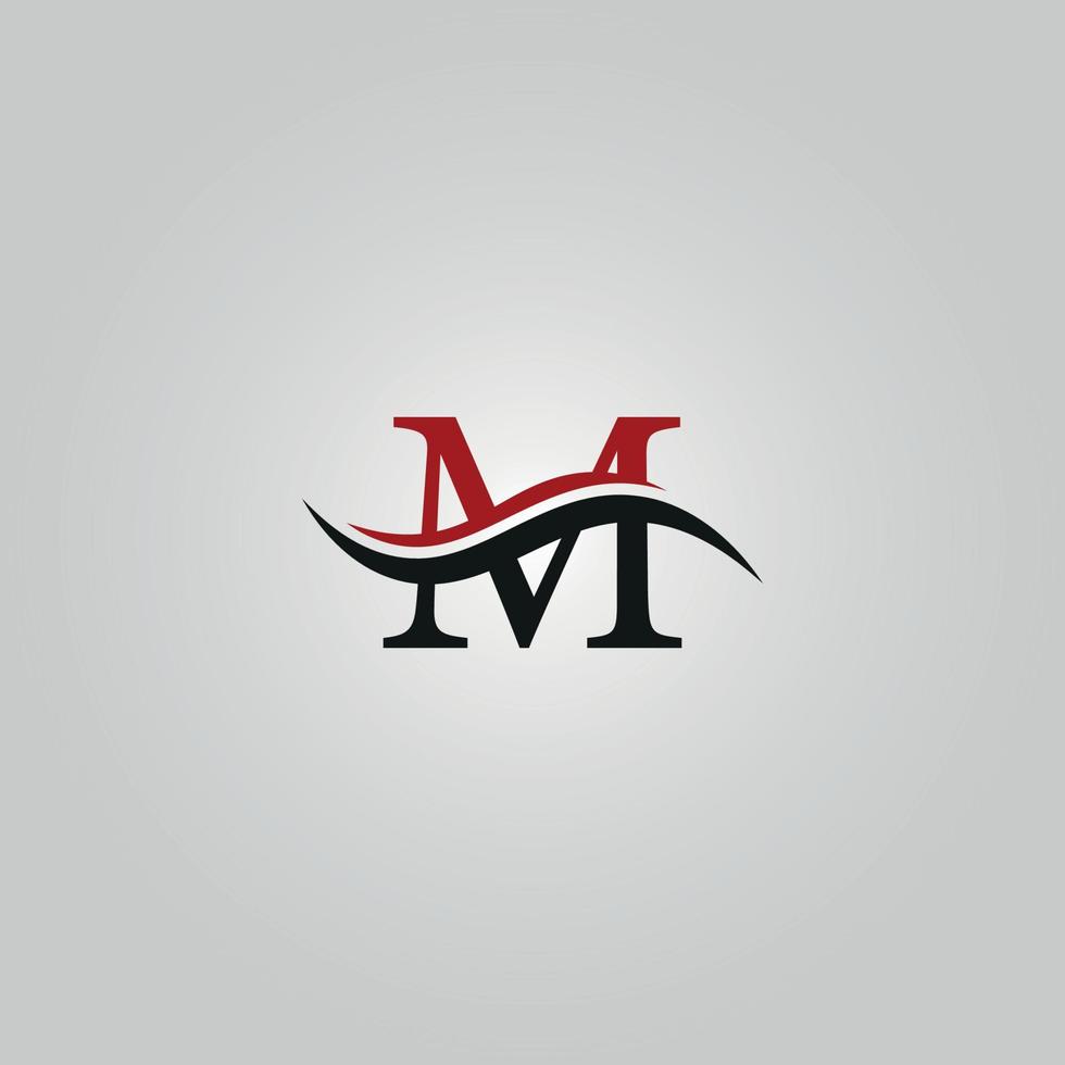 M letter logo with carve free vector file Free Vector