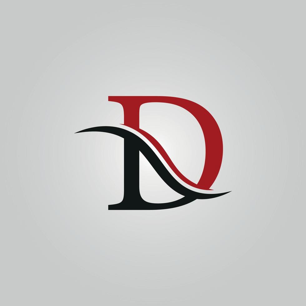 D letter logo with carve free vector file Free Vector