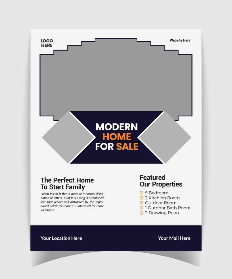 Real Estate Flyer Design Template vector