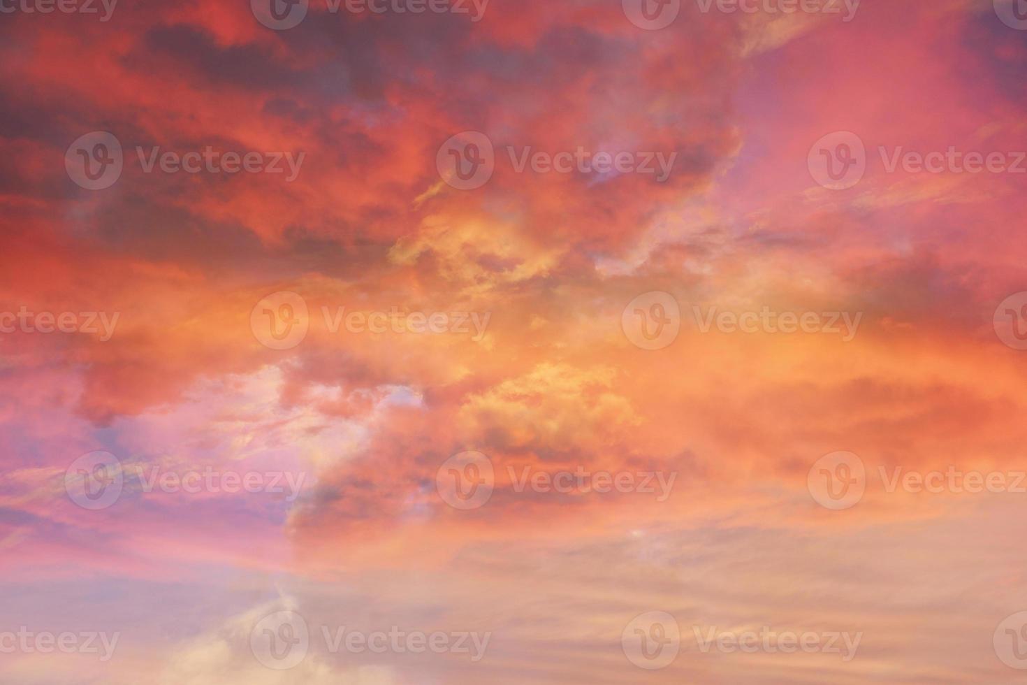 Red sky background. Nature background. Dramatic clouds on the sky in