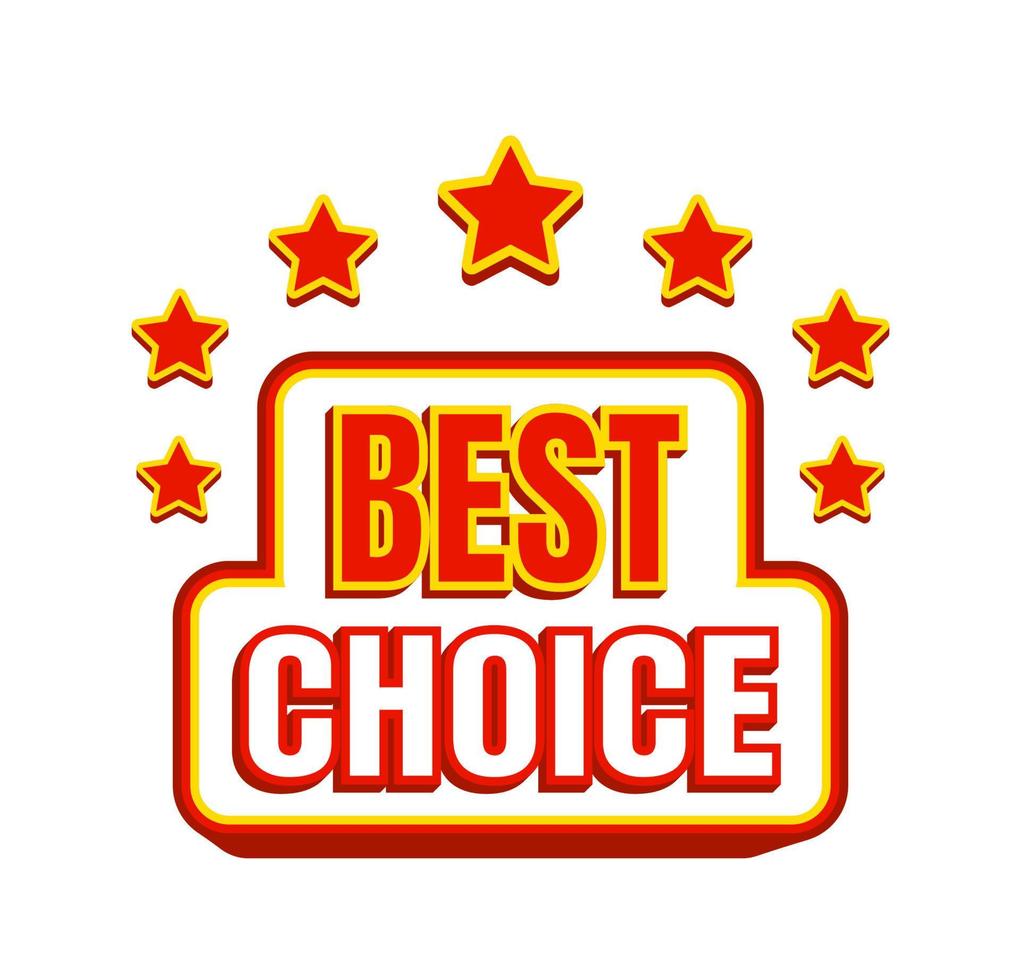 best choice banner vector