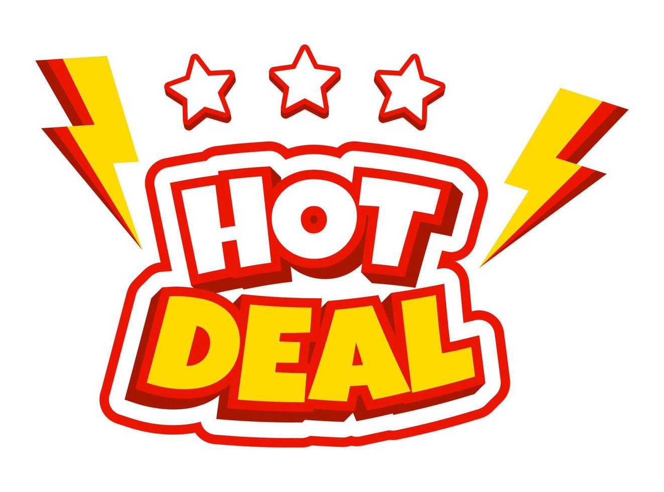 hot deal banner vector