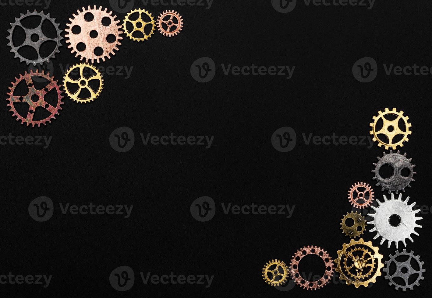 Frame made out of cogwheels photo