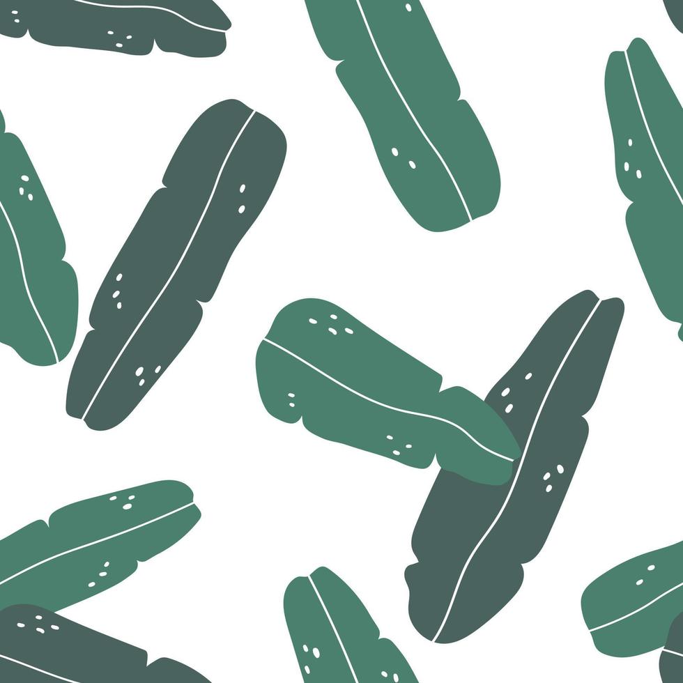 Abstract vector seamless pattern with modern green palm leaf. Boho foliage botanical tropical leaves and floral pattern design for summer sale banner , wall art, prints and fabrics.