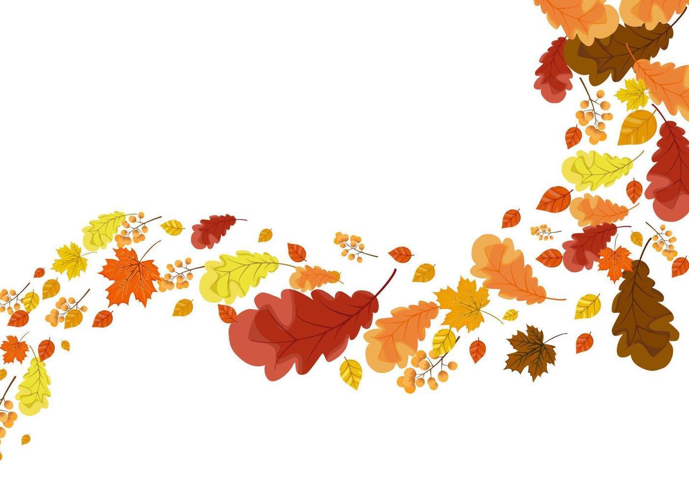 fondo de otoño con hojas de color amarillo dorado. concepto de caída, para papel tapiz, postales, tarjetas de felicitación, páginas web, pancartas, ventas en línea. ilustración vectorial vector