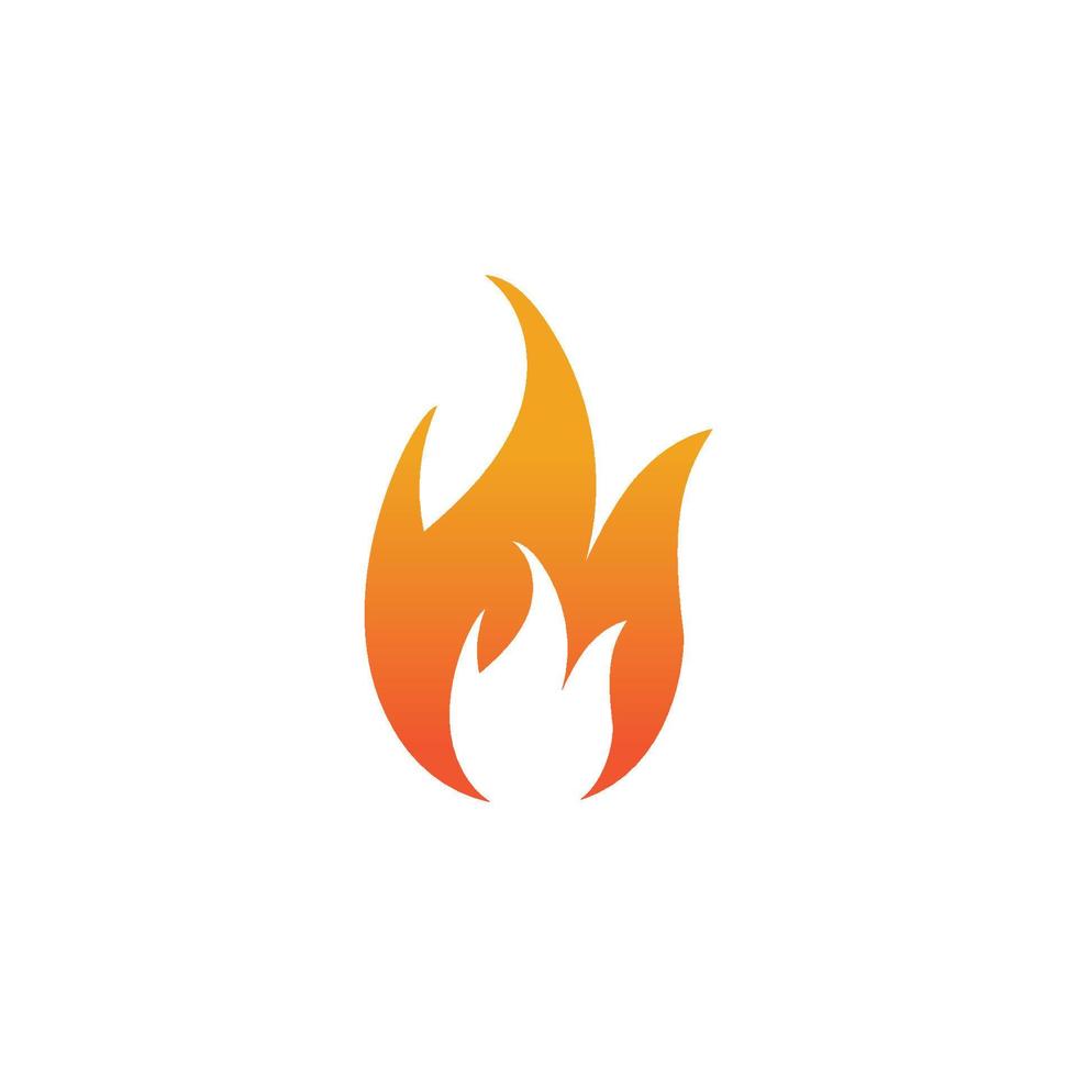 plantilla de diseño de ilustración de icono de vector de fuego de llama caliente
