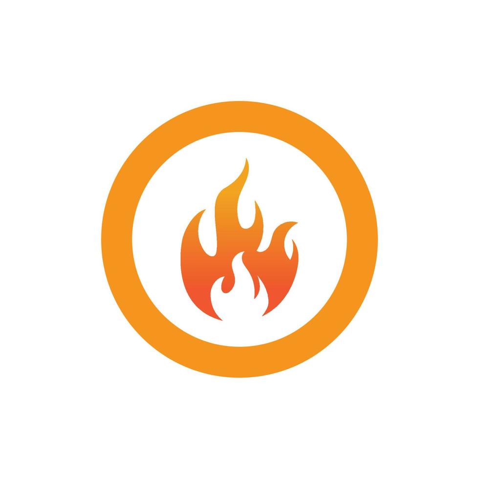 Hot flame fire vector icon illustration design template