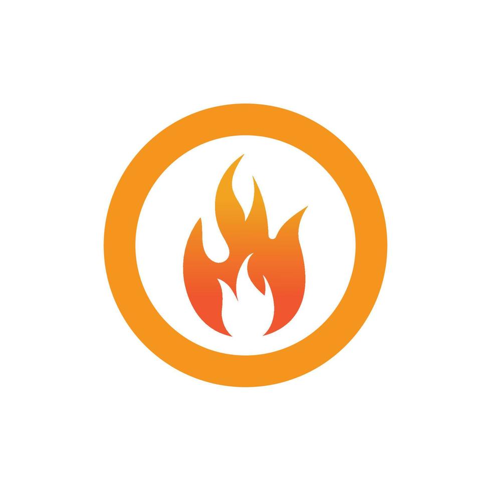 plantilla de diseño de ilustración de icono de vector de fuego de llama caliente