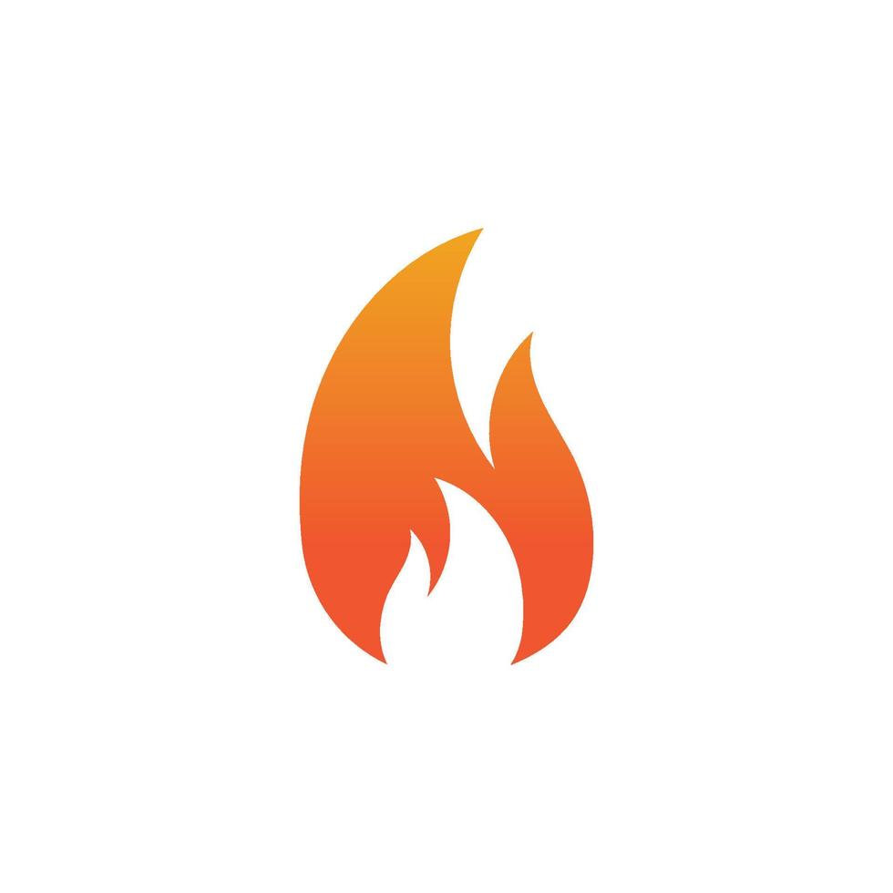 plantilla de diseño de ilustración de icono de vector de fuego de llama caliente