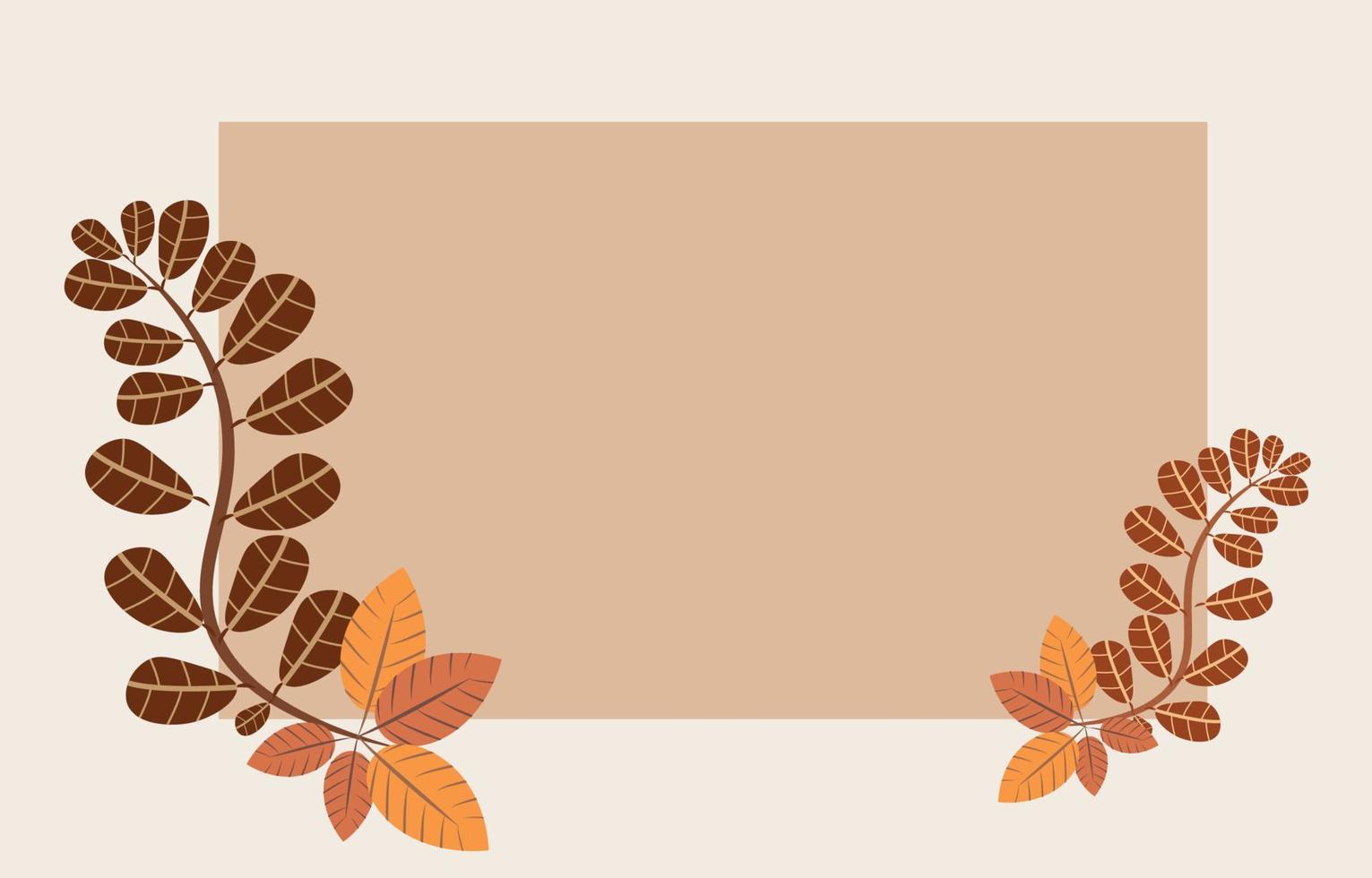 fondo de otoño con hojas de color amarillo dorado con marcos cuadrados y espacio libre, concepto de otoño, para papel tapiz, postales, tarjetas de felicitación, páginas web, banners, ventas en línea. ilustración vectorial vector