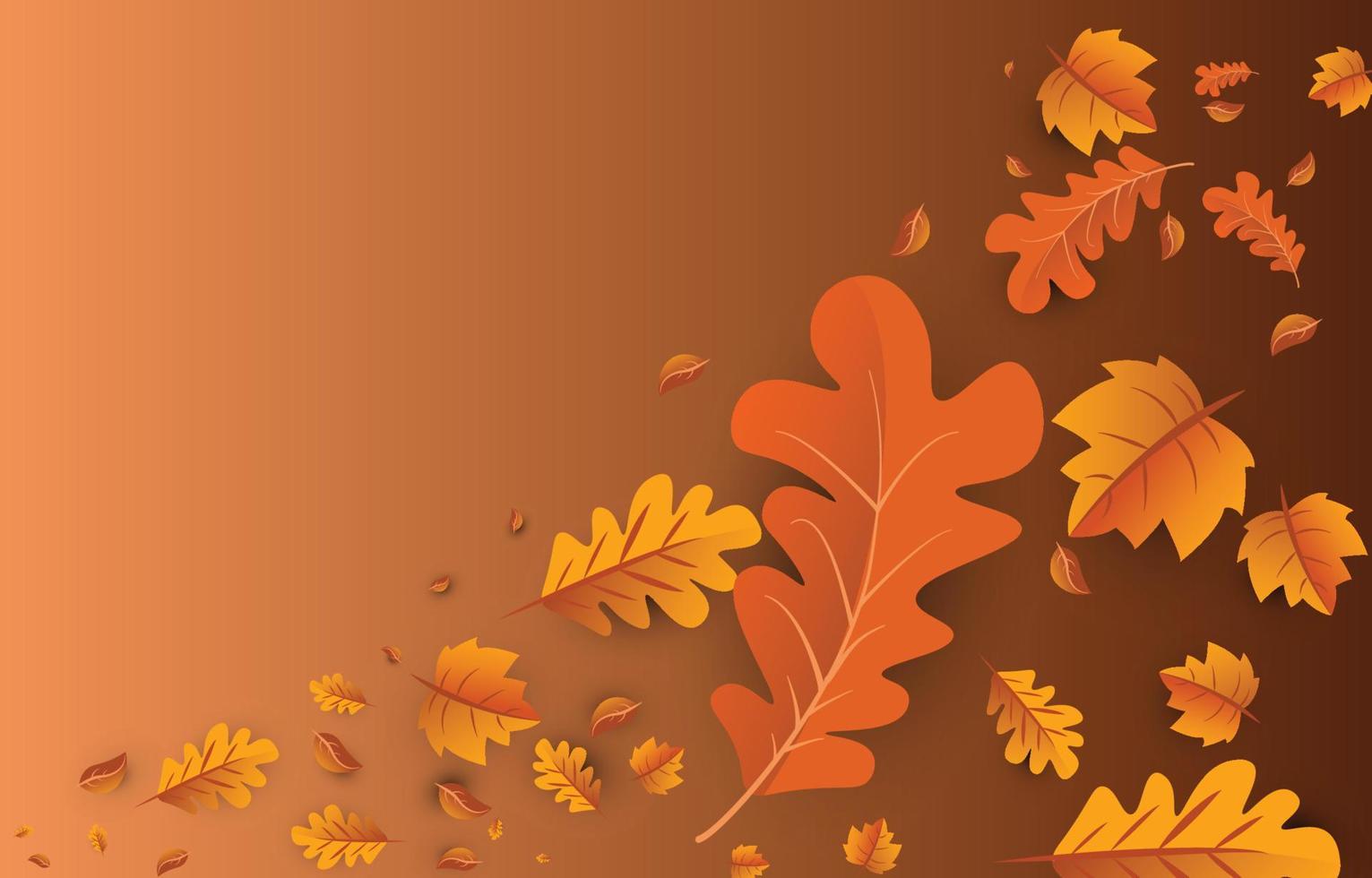 fondo de otoño con hojas de color amarillo dorado. concepto de caída, para papel tapiz, postales, tarjetas de felicitación, páginas web, pancartas, ventas en línea. ilustración vectorial vector