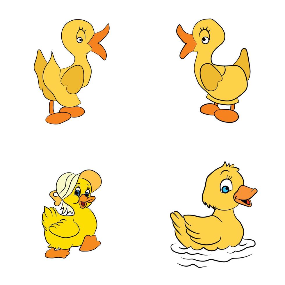 clipart de ilustración de pato. vector