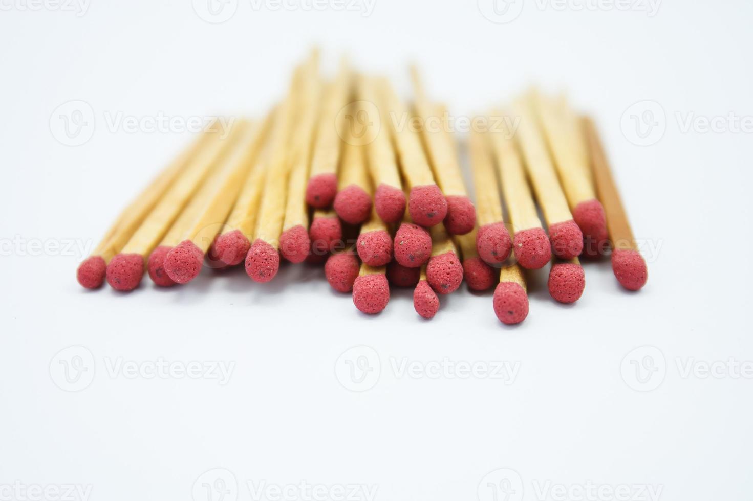 Matches on white background photo