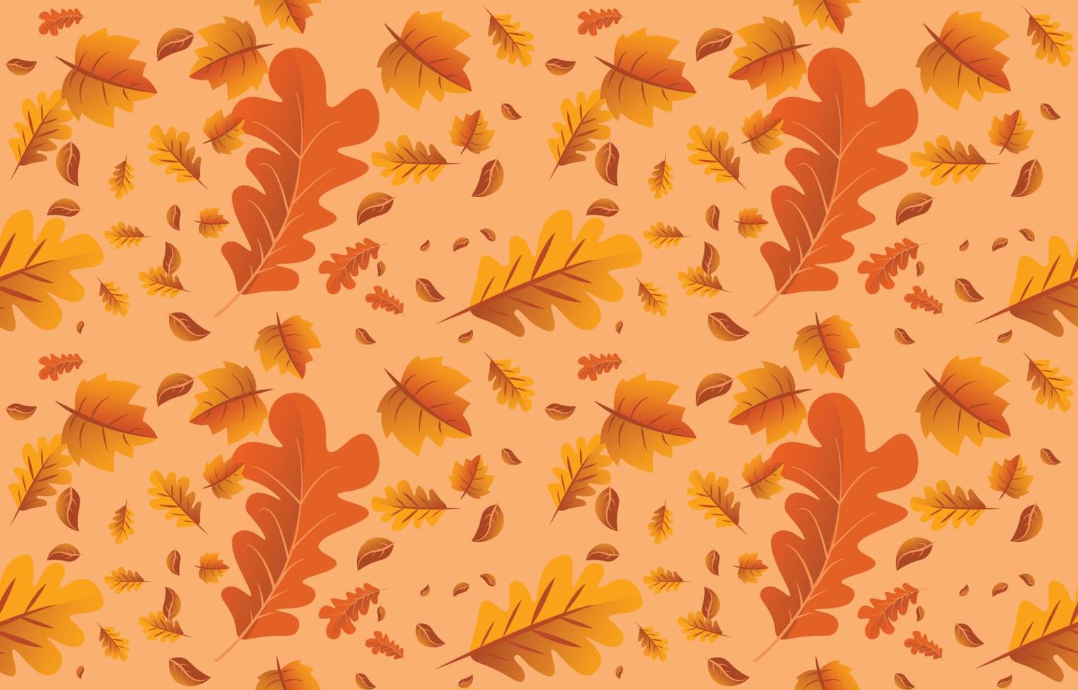 fondo de otoño de patrones sin fisuras con hojas de color amarillo dorado. concepto de caída, para papel tapiz, postales, tarjetas de felicitación, páginas web, pancartas, ventas en línea. ilustración vectorial vector