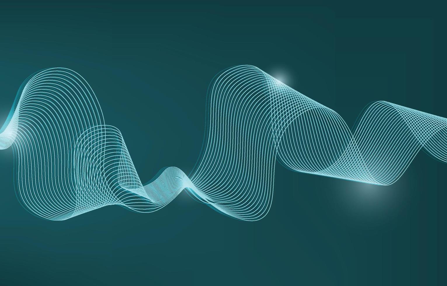 fondo abstracto, elemento de onda de línea, fondo de pantalla de ecualizador de espectro de sonido, ilustración de tecnología de partículas futuristas vectoriales. vector