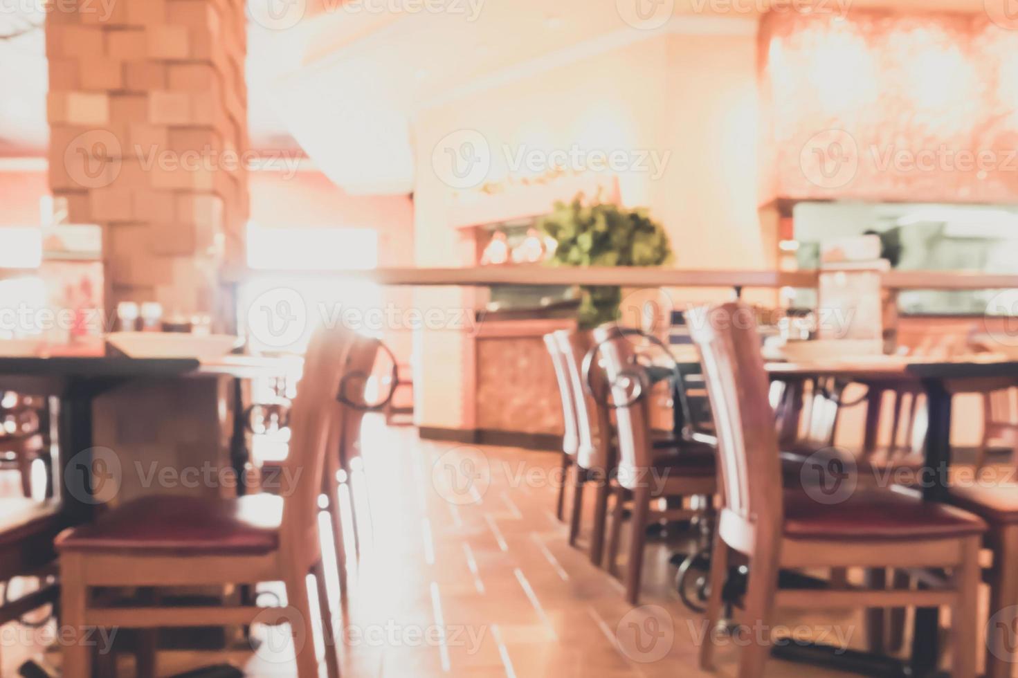 Abstract blur restaurant interior background photo