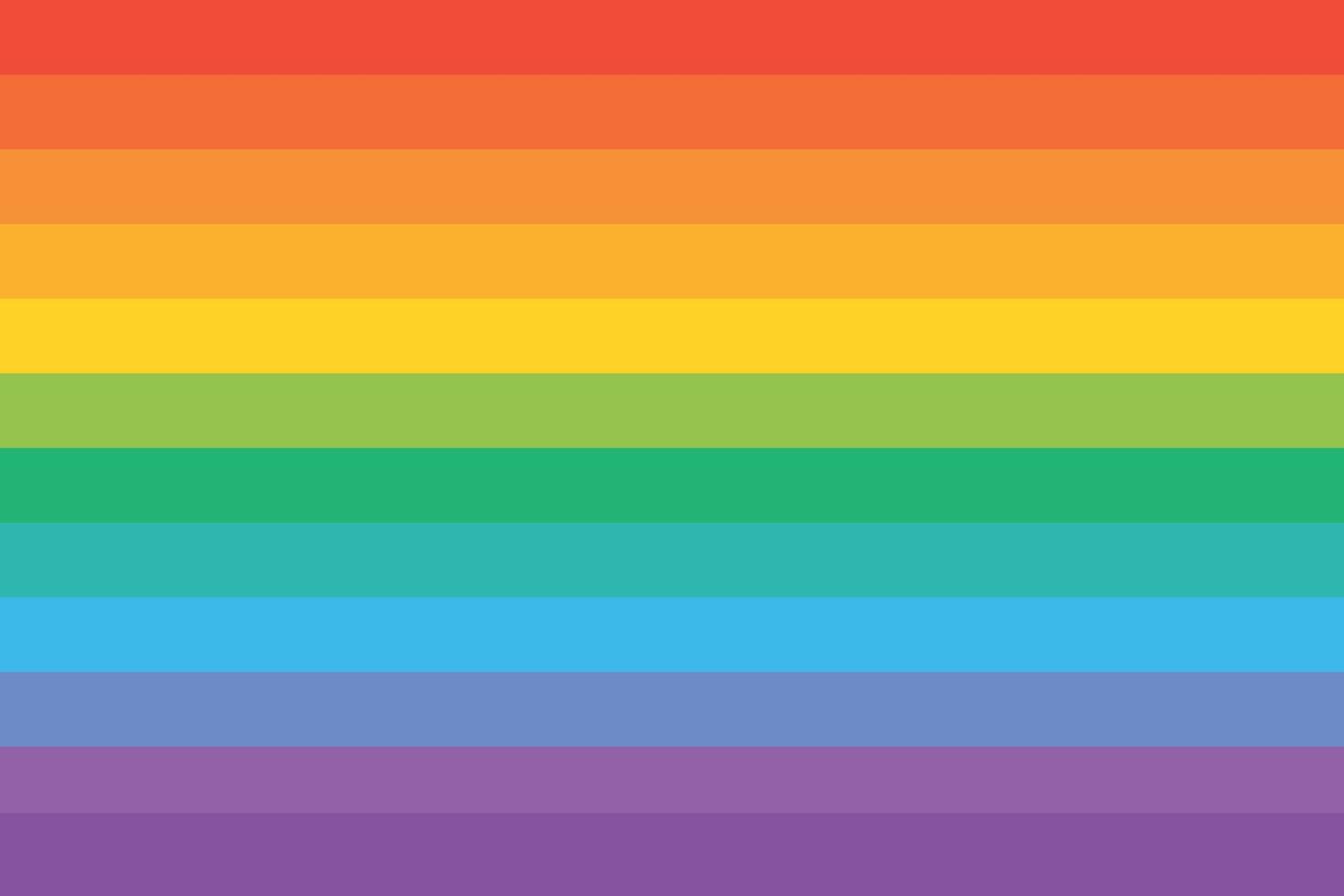 fondo de bandera de arco iris pastel lineal. líneas de colores planos combinados para el mes del orgullo. vector