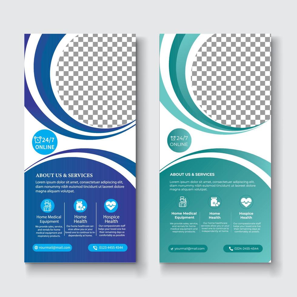 Medical DL Flyer Template vector