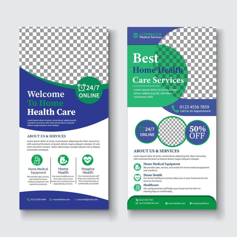 Doctor and Medical Services Flyer DL vector