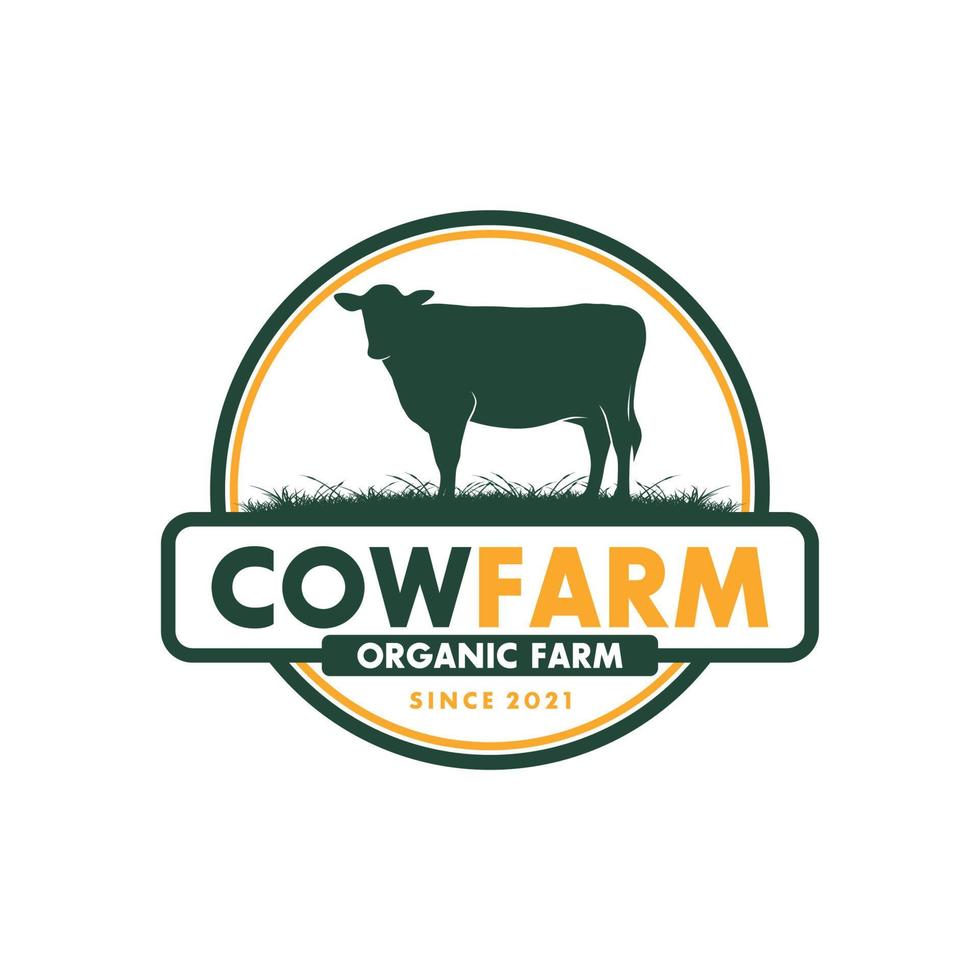 diseño del logo de la carne de vaca angus. vector de diseño de logotipo de carne premium