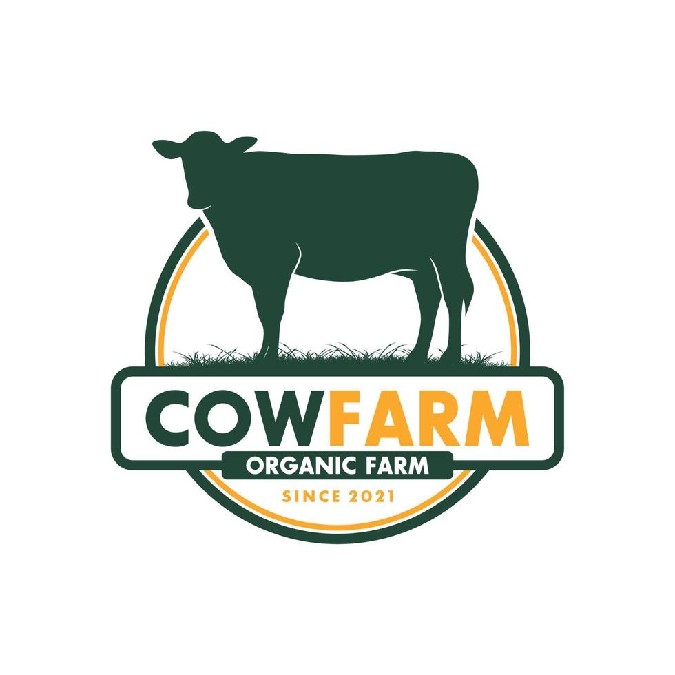 Cattle Angus Beef logo design. Premium Beef Logo design vector