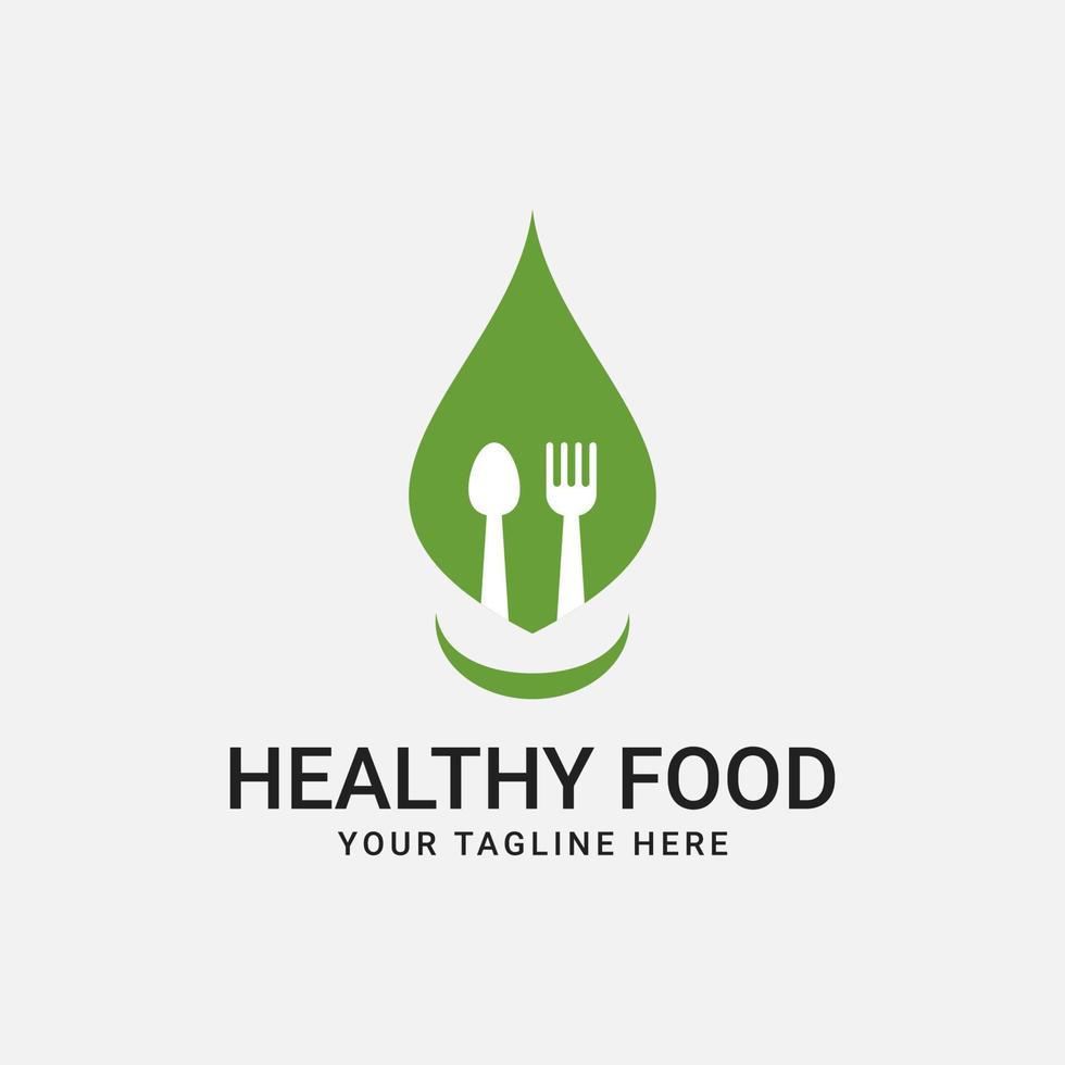 Healthy Food Logo Design Template vector