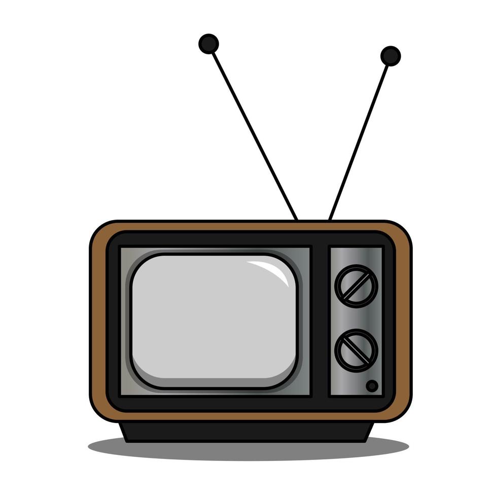 vector de una televisión retro. diseño vectorial sencillo.